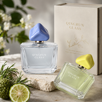 Flacon de parfum en verre à sertir carré et rectangulaire, petit format 30ml 50ml 100ml, avec capuchon triangulaire, pulvérisateur pressurisé – Vente chaude