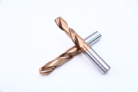 Foret en acier au tungstène HRC58 de haute précision, en carbure monobloc, à queue droite, pour machine-outil CNC, pour le perçage du métal et de l'acier inoxydable