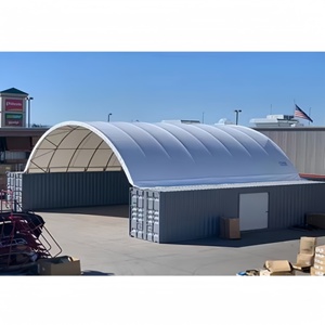 Abri de stockage en tissu PVC pour conteneurs maritimes, structure en acier, abri de toit pour conteneurs - Product Image 4