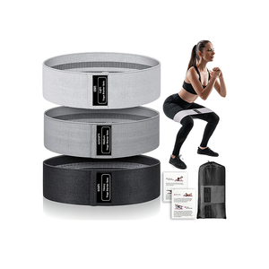 Logotipo personalizado Círculo Loop Treinamento Exercício Resistência Banda Ginásio Agachamento Glute Butt Tecido Banda Fitness Workout Cotton Hip - Product Image 1