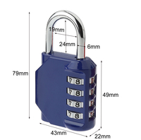 CH-604 Cadenas à combinaison très vendu, fournisseurs de cadenas de haute qualité à 4 chiffres sans clé pour salle de sport