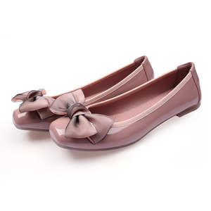 Scarpe basse con arco stile coreano scarpe basse con tacco basso da ragazza scarpe con tacco rotondo - Product Image 3