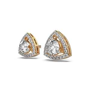 Modern Designer Lab Grown Diamond Stud <b>Earrings</b> Brilliant Cut 925 Sterling <b>Silver</b> 14k <b>Solid</b> Gold Wedding Luxury Jewelry for - Product Image 4