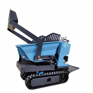 Minidumper de orugas azul lago, capacidad de 500 kg, elevación hidráulica, carretilla motorizada, uso industrial, construcción de acero - Product Image 6