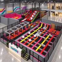 Équipement de parc de trampolines commercial personnalisé Vabibo TP079, terrain de saut intérieur, fosse à mousse, centre de jeux familial, capacité maximale 100-500 kg