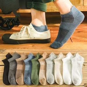 جوارب رياضية رجالية للخريف، قياسية وعادية، ماصة للعرق، قابلة للتنفس، مضادة للانزلاق، محبوكة، غير مرئية، عالية الكاحل، بيع بالجملة - Product Image 2