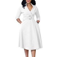 Y402033 grande taille s -3xl robes africaines pour femmes Robe musulmane robe mi-longue turque afrique vêtements robes avec ceinture ensemble