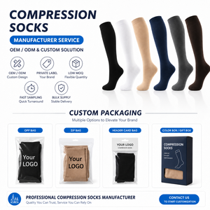 Calcetines de Compresión Graduada de 15-20 mmHg al por Mayor, Calcetines Deportivos hasta la Rodilla para Correr y Viajar, para Hombres y Mujeres - Product Image 5