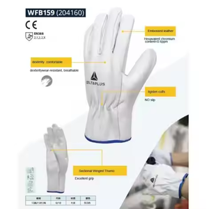 204160 WFB159 toptan dayanıklı nefes deri iş güvenliği eldiveni - Product Image 6