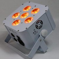 Par de luces LED de aumento, 6x18W, RGBWA, UV, 6 en 1, alimentada por batería, inalámbrico, DMX, IR, Control remoto