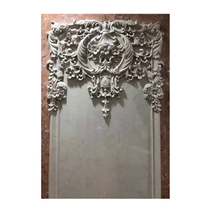 Decoración de Pared Interior y Exterior de Hotel Moderno Personalizada, Escultura de Pared Decorativa, Relieve de Piedra de Ónix de Mármol Beige Natural - Product Image 1