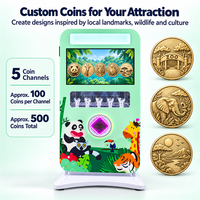Distributeur automatique de pièces de monnaie souvenirs personnalisées à grand écran de 32 pouces avec acier inoxydable et écran tactile pour musées et parcs d'attractions