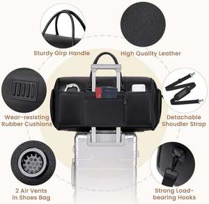 Bolsa de Viaje para Ropa, Muestra Gratis, Grande, de Cuero, para Llevar en el Avión, Impermeable, para Hombres y Mujeres - Product Image 5