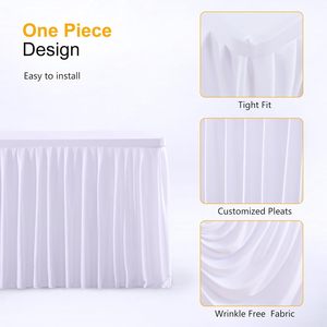 Trắng bảng quần áo cho hình chữ nhật bảng chống nhăn được trang bị bảng vải với xếp li Ruffle váy cho tiệc cưới - Product Image 5