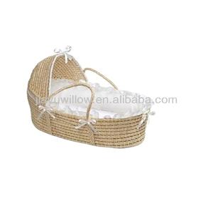 Moisés de mimbre antiguo de China, cestas para bebé - Product Image 2