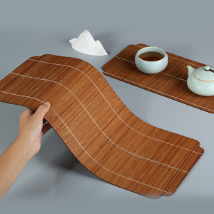 Bamboo Woven Tea Mat 40x15cm Waterproof Heat Insulating <b>Table</b> <b>Runner</b> For Tea Set Home Use - Product Image 2