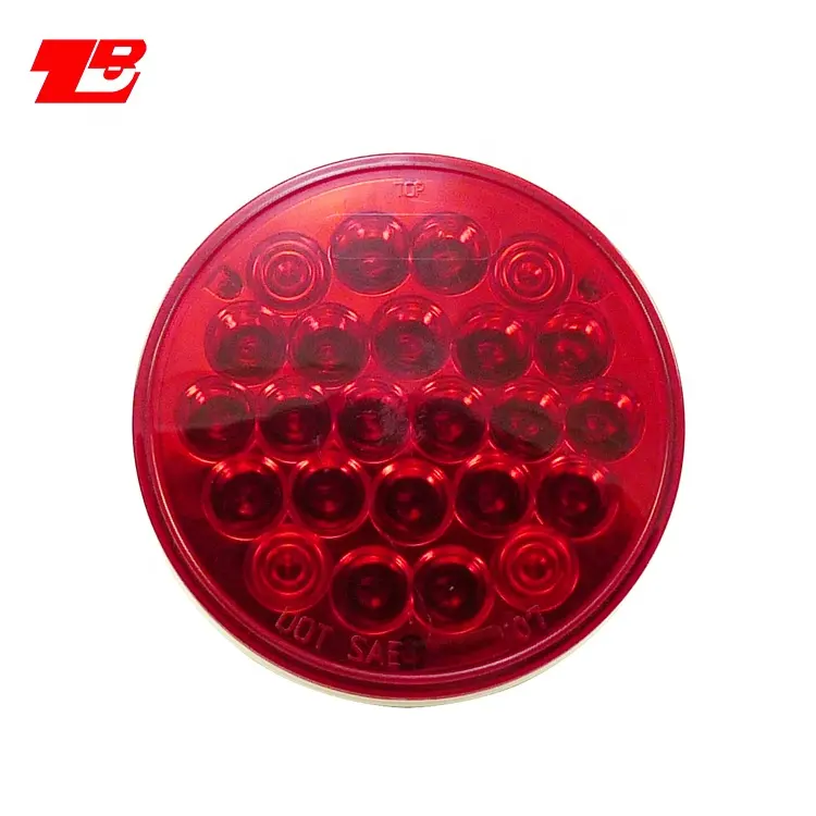 LED-Sattelzug maschinen 4 "Round Stop Turn Rück leuchte Rück fahrschein werfer SAE 12V 24LED Rot Bernstein Weiß LKW und Anhänger Lichter