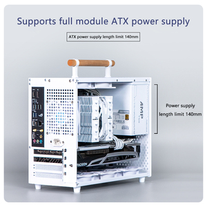 Matx <span class=keywords><strong>Mini</strong></span> Máy Tính Để Bàn Trường Hợp Máy Tính Với Tempered Glass Side Bảng Điều Chỉnh Esports Giá Bụi <span class=keywords><strong>Net</strong></span>-Trường Hợp Nhỏ Trong Kho - Product Image 3