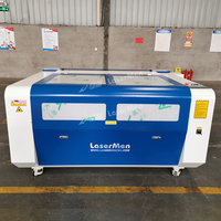 Machine de découpe laser CO2 80W-300W refroidie par eau pour gravure et découpe d'acrylique, bois, MDF, tissu, métal, caoutchouc avec prise en charge AI/BMP