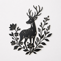 Décoration Murale Personnalisée en Métal 3D : Art Mural en Fer Forgé pour Mariage et Anniversaire, Ornement Mural Déco Animal et Végétal