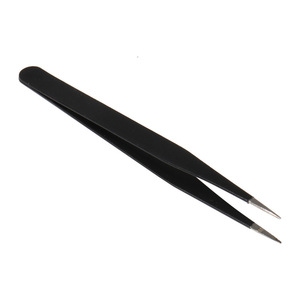 Pincettes de précision en acier inoxydable, à tête droite et coudée, pour extensions de cils, outils de réparation d'ongles, usage industriel - Product Image 2