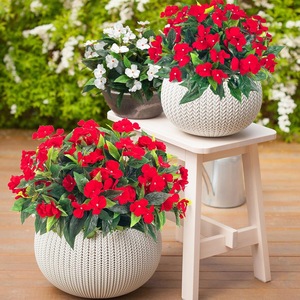 Plante artificielle en soie faite à la main, haute fidélité, originale, à 7 branches, style bonsaï, pour décoration intérieure - Product Image 4