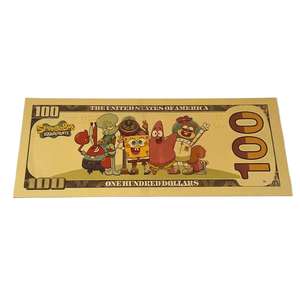 SpongeBobs SquarePantsed記念金箔プラスチック紙幣ライブストリーミングギフト収集品 - Product Image 2