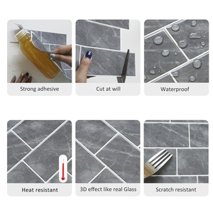 Azulejos Autoadhesivos para Piso de Mármol, Estilo Moderno, Impermeables, Decoración del Hogar, PVC Ecológico para Baño - Product Image 2