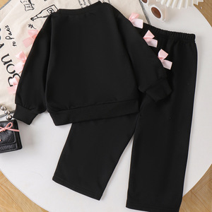 <span class=keywords><strong>Abbigliamento</strong></span> per Bambini Commercio Estero <span class=keywords><strong>Autunno</strong></span> e <span class=keywords><strong>Inverno</strong></span> Nuova Felpa a Maniche Lunghe e Pantaloni Neri per Bambini - Product Image 3