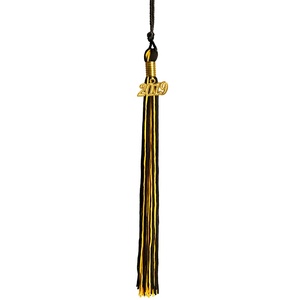Borlas <span class=keywords><strong>de</strong></span> graduación doradas y negras <span class=keywords><strong>de</strong></span> 2 colores para gorra - Product Image 1