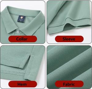 <span class=keywords><strong>Polo</strong></span> de piqué de algodón de ajuste regular para hombre de 200gsm personalizado camisa de golf de manga corta de moda de verano de piqué con cierre de tres botones - Product Image 2
