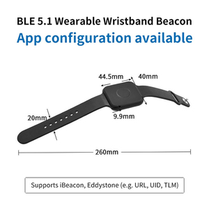 IoT Smart Bluetooth Low Energy <span class=keywords><strong>URL</strong></span>/UID/TLM Broadcasting RTLS Pulseras BLE impermeables Balizas de proximidad con botón pulsador - Product Image 2