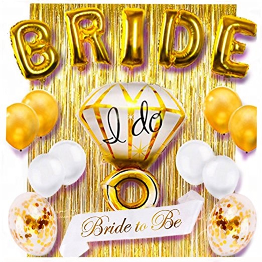 Despedida De Soltera Bandas Decoración Gótica Despedida Soltera - Globos Negros Plateados Cortina Flecos Banda Novia Despedida De Soltera