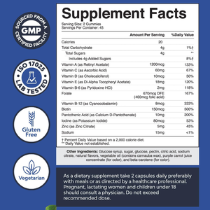 Lifth multivitamמין gummies mood קומפלקס coq10 ashwagandha צמחים בעלי אנרגיה חיסונית תוספי מזון מבוגרים - Product Image 4
