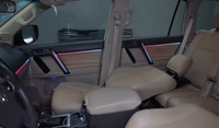 Kit de Actualización de Luces LED Interiores para Toyota Prado LC150 2010-2019, Estilo Escama de Dragón de Carbono/Madera, Luz Ambiental Sinfónica