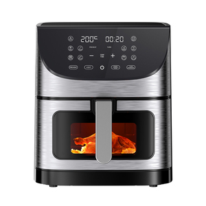 Friteuse à air numérique 8L, design carré moderne en acier inoxydable pour la maison et l'hôtel, gril sans huile, écran LCD, 1 an KA34007 - Product Image 1