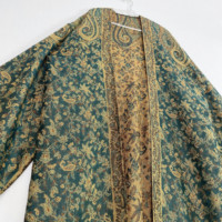 Ensemble Pashmina Abaya Cardigan et Châle, Fait Main, Long et Élégant, Idéal pour les Festivals et la Maison