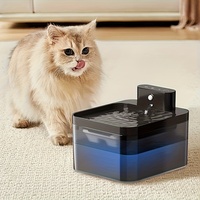 Fontaine à eau pour animaux de compagnie Black Cat, automatique, étanche, 3,2 L, avec circulation d'eau courante, filtre silencieux, en plastique, pour usage extérieur