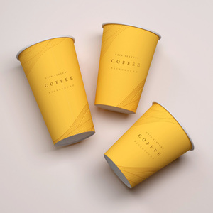 LOKYO Biodegradable Pla vasos para cafe desechables con tapa 8oz 16oz té de burbujas personalizado taza de papel de café de una sola pared - Product Image 5