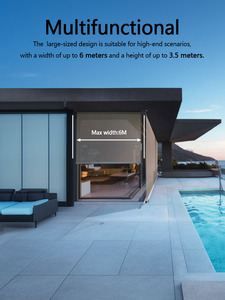 أحدث فندق عالي الجودة في الهواء الطلق شرفة واقية من الرياح في الهواء الطلق قابل للطي في الهواء الطلق تعتيم الستائر المسار بمحركات البريدي - Product Image 6