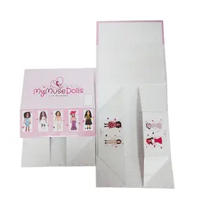 Custom foldable style rigid cardboard folding magnetic gift presentation box for kids toy
