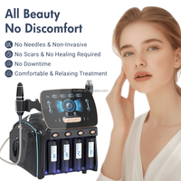 Máquina de Hidrofacial con Doble Mango y Infusión Vortex, Hidradermoabrasión Giratoria de 360° para Limpieza Facial, Peeling y Tonificación