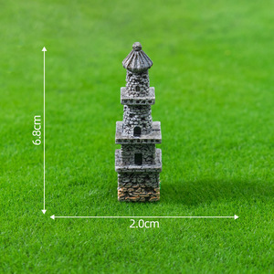 Figurines miniatures vintage en résine, maisons et tours, ornements artisanaux pour jardins féériques, aquariums et maisons de poupées – Vente chaude - Product Image 6