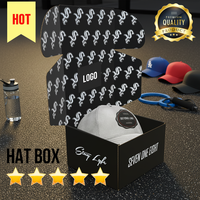 Caja de Empaque de Cartón de Última Tendencia con Logotipo Personalizado para Sombrero Vaquero, Gorro de Pescador y Gorra de Béisbol con Ventana de PVC Transparente