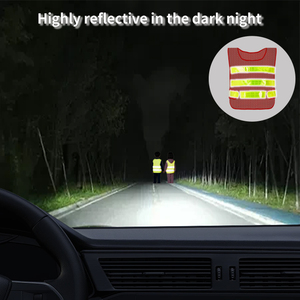 سترة أمان بسعر رخيص للاستخدام الخارجي الليلي، متينة وعالية الوضوح، سترة عاكسة عالية السطوع لإنشاءات الطرق - Product Image 2