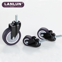 Roulette de meuble pivotante transfrontalière M10 avec frein Roue TPR Silencieux en plastique mobile Utilisation de salon Durable Capacité de charge de 90kg