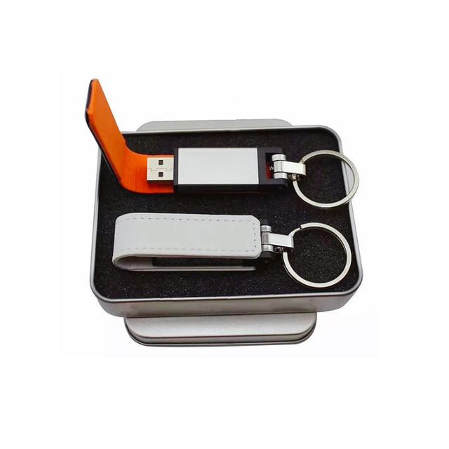 Leather Cover USB Flash Drive 8GB 16GB 32GB 64GB USB 2.0 3.0 Memory Stick Custom Embossed Logo Portable Pen Drive