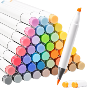 Juego de 48 Marcadores de Alcohol de Punta Fina, Doble Punta, para Dibujo Artístico, para Artistas Adultos, para Colorear e Ilustrar - Product Image 1