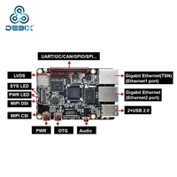 DEBIX Rugged Cortex M33 AI NPU con Soporte PoE, Procesamiento en Tiempo Real, Soporte para Múltiples Sistemas Operativos, Computadora de Placa Única Industrial IoT NXP