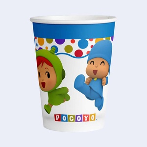 Pocoyo Children's Disposable <b>Paper</b> Cup 250Ml Cartoon <b>Pattern</b> Party Use 80-100 Pcs Pack - Product Image 1